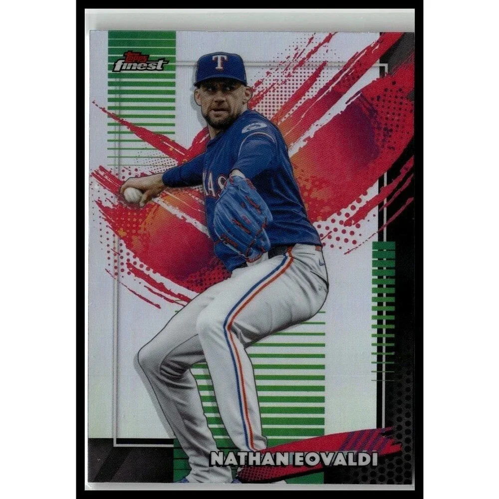 2026 Topps Finest Baseball #203 Nathan Eovaldi, Texas Rangers purple